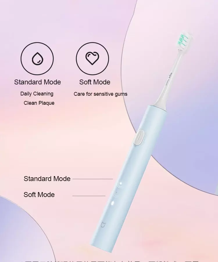 Электрическая зубная щетка Xiaomi Mijia Electric Toothbrush T200C - фото 7 Электрическая зубная щетка Xiaomi Mijia Electric Toothbrush T200C - фото 7