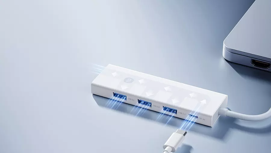 Адаптер USB-хаб Xiaomi Multifunctional HUB 4-in-1 Dual Head Splitter (XMSTFXQ01YM) - фото 2 Адаптер USB-хаб Xiaomi Multifunctional HUB 4-in-1 Dual Head Splitter (XMSTFXQ01YM) - фото 2