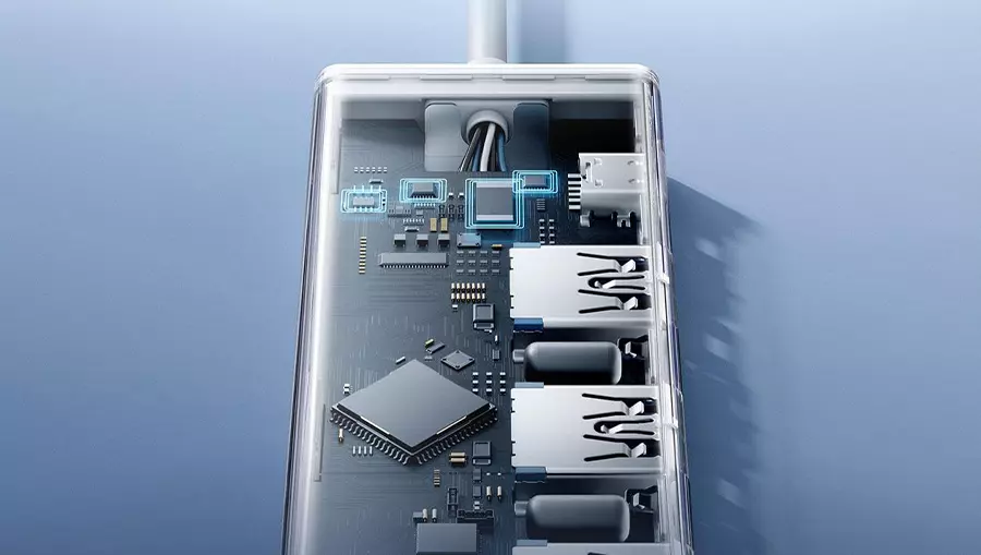 Адаптер USB-хаб Xiaomi Multifunctional HUB 4-in-1 Dual Head Splitter (XMSTFXQ01YM) - фото 5 Адаптер USB-хаб Xiaomi Multifunctional HUB 4-in-1 Dual Head Splitter (XMSTFXQ01YM) - фото 5