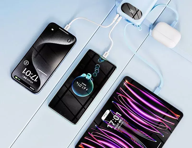 Внешний аккумулятор карманный ROCK Y11 Mini Series Power Bank with Cable 20000mAh - фото 3 Внешний аккумулятор карманный ROCK Y11 Mini Series Power Bank with Cable 20000mAh - фото 3