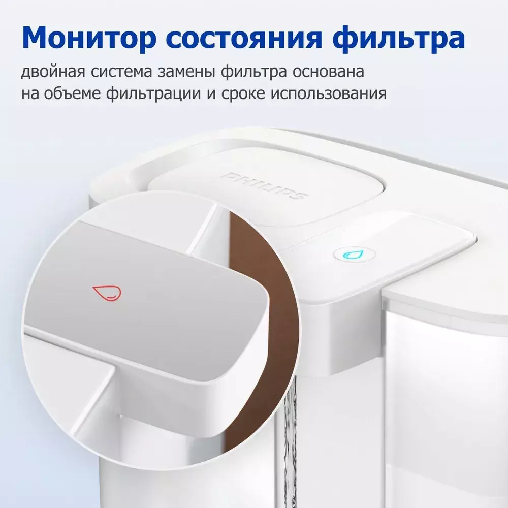 Фильтр-диспенсер для очистки воды Philips (AWP2980WH) - фото 9 Фильтр-диспенсер для очистки воды Philips (AWP2980WH) - фото 9