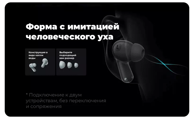 Беспроводные наушники OnePlus Buds Ace 2 (E514A) - фото 3 Беспроводные наушники OnePlus Buds Ace 2 (E514A) - фото 3