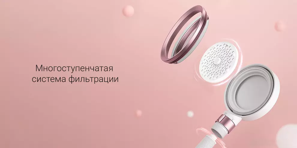 Насадка- лейка для душа Xiaomi Dabai (DXHS004-5) (в подарочной упаковке+ сменный фильтр 2 шт) - фото 3 Насадка- лейка для душа Xiaomi Dabai (DXHS004-5) (в подарочной упаковке+ сменный фильтр 2 шт) - фото 3