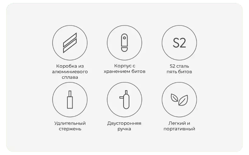Отвертка Atuman X-Mini Screwdriver Set 9 in 1 (6971720840709) - фото 2