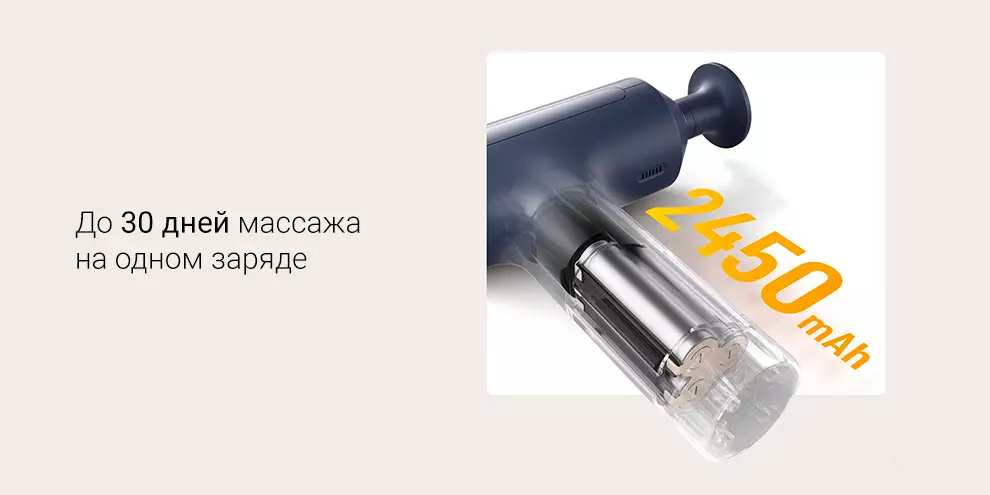 Перкуссионный массажер Xiaomi Massage Gun 2 (XMFG-M451) - фото 5 Перкуссионный массажер Xiaomi Massage Gun 2 (XMFG-M451) - фото 5
