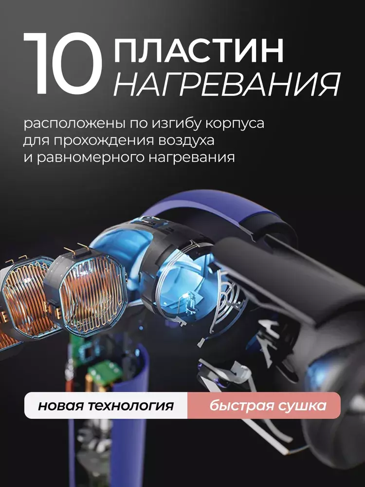 Фен для волос Beheart Hair Dryer X11 PRO (Насадок 6 шт) - фото 5 Фен для волос Beheart Hair Dryer X11 PRO (Насадок 6 шт) - фото 5
