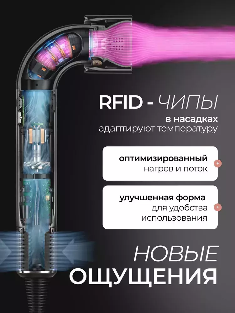 Фен для волос Beheart Hair Dryer X11 PRO (6 насадок) - фото 3 Фен для волос Beheart Hair Dryer X11 PRO (6 насадок) - фото 3