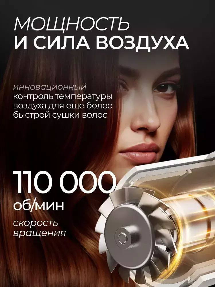 Фен для волос Beheart Hair Dryer X11 PRO (6 насадок) - фото 7 Фен для волос Beheart Hair Dryer X11 PRO (6 насадок) - фото 7
