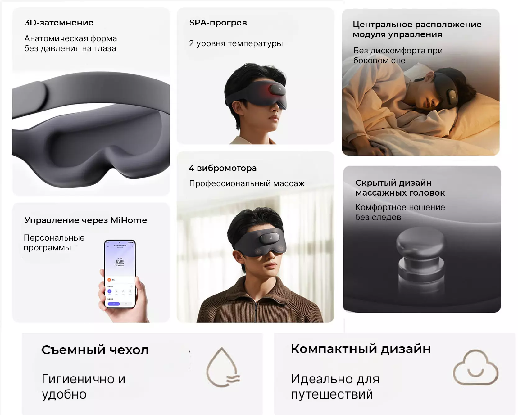 Умный массажер для глаз Xiaomi Mijia Smart Eye Massager (MJAMYZYMYY01) - фото 2 Умный массажер для глаз Xiaomi Mijia Smart Eye Massager (MJAMYZYMYY01) - фото 2