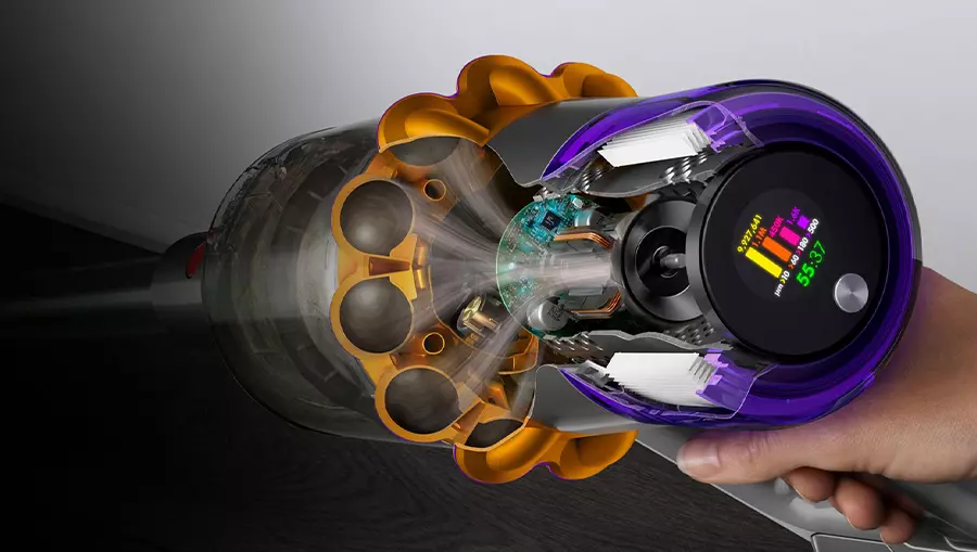 Пылесос Dyson V15s Detect Submarine Yellow Nickel (SV47) - фото 5 Пылесос Dyson V15s Detect Submarine Yellow Nickel (SV47) - фото 5