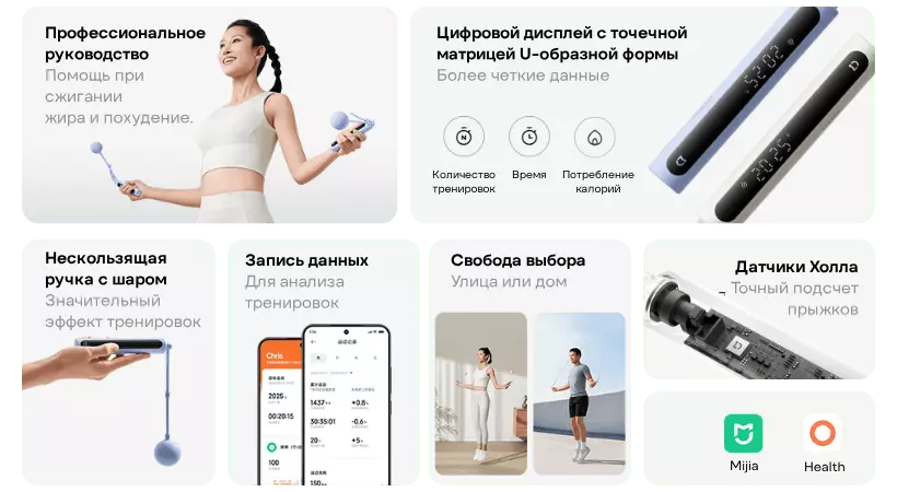 Скакалка Xiaomi Mijia Smart Skipping Rope 2 (MJTS02YM) - фото 2