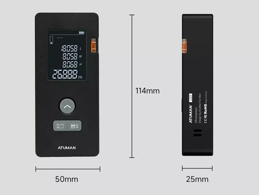 Лазерный дальномер Atuman Duka LS3 Laser Range Finder 80м - фото 6