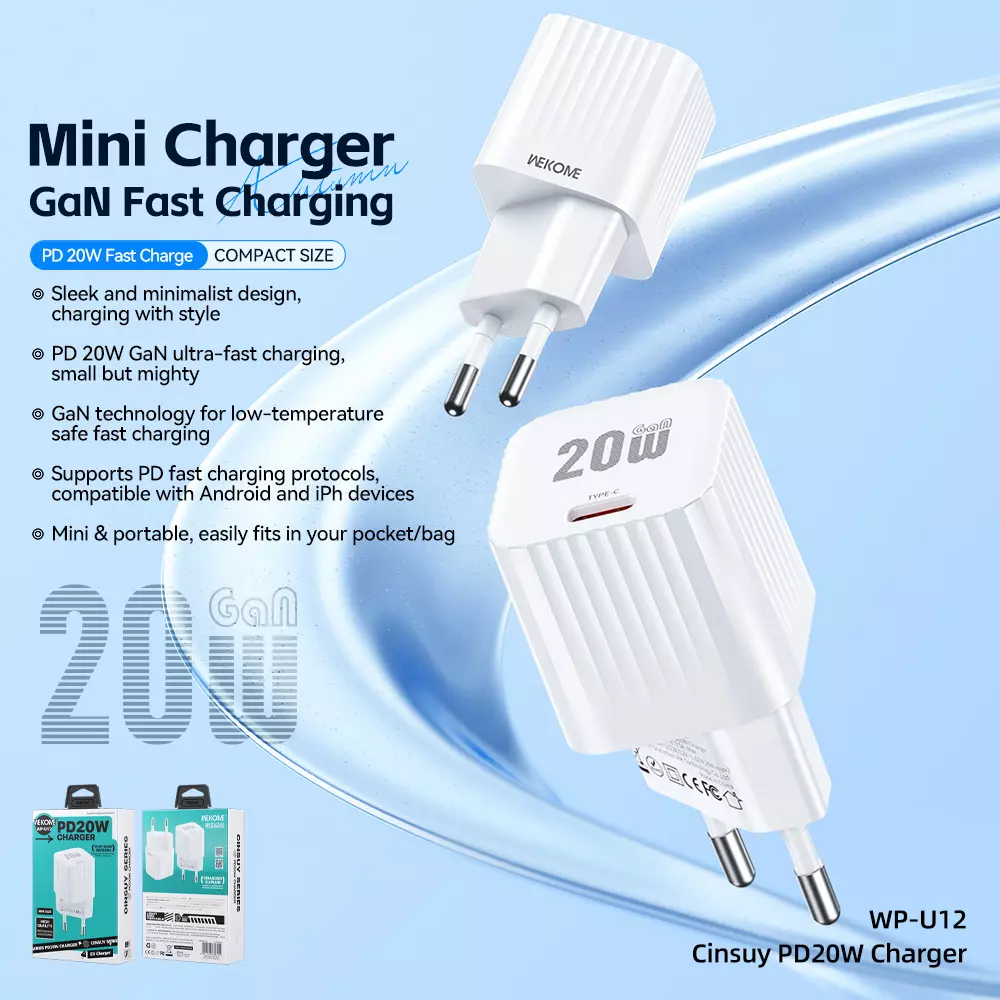 Купить Зарядное устройство WEKOME Type-C 20W WP-U12 - фото 1 Купить Зарядное устройство WEKOME Type-C 20W WP-U12 - фото 1