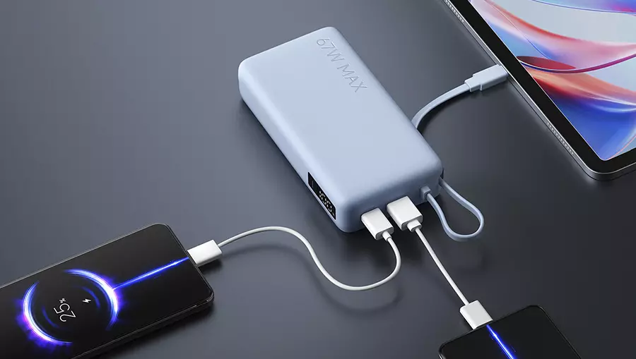 Внешний аккумулятор Xiaomi Mi Power Bank With Cable USB-C 20000mAh 67W (PB2067) - фото 6 Внешний аккумулятор Xiaomi Mi Power Bank With Cable USB-C 20000mAh 67W (PB2067) - фото 6