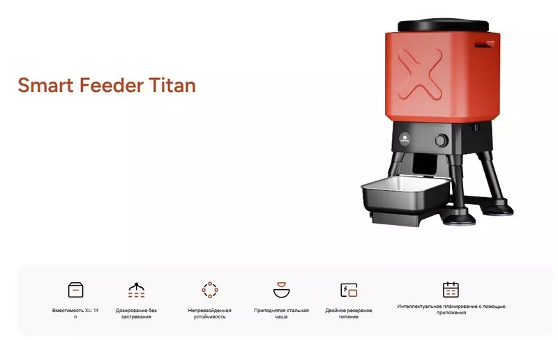 Купить Автоматическая кормушка Molly&Cody Smart Feeder Titan WiFi 14L - фото 1