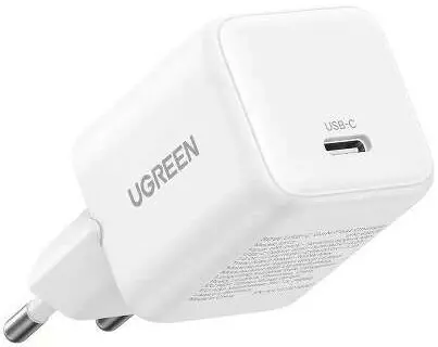 Купить Сетевое зарядное устройство Ugreen 30W USB-C X513-65013 GaN Fast Charger - фото 1 Купить Сетевое зарядное устройство Ugreen 30W USB-C X513-65013 GaN Fast Charger - фото 1