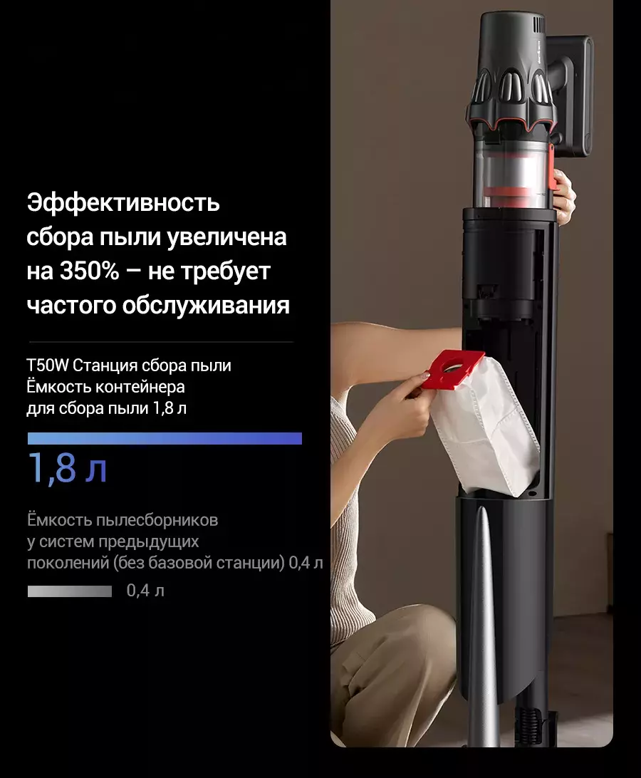 Пылесос Xiaomi Deerma DEM-T50W Station - фото 5