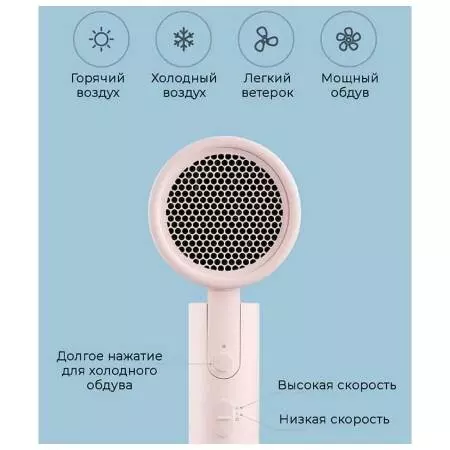 Фен со складной ручкой Xiaomi Mijia Negative Ion Hair Dryer (CMJ02LXW) - фото 8 Фен со складной ручкой Xiaomi Mijia Negative Ion Hair Dryer (CMJ02LXW) - фото 8