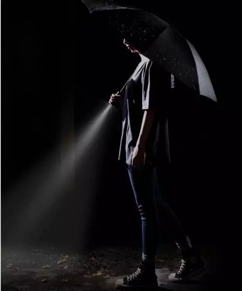 Зонт 90 Points с светодиодным фонариком Automatic Umbrella with LED Flashlight - фото 7