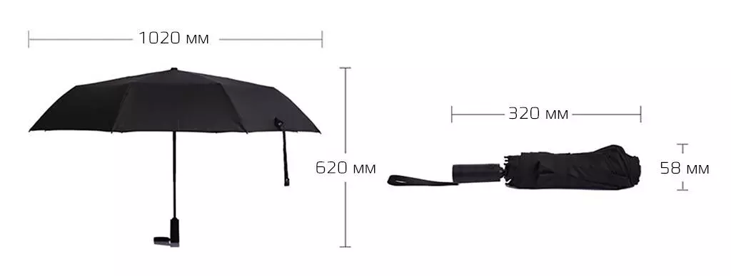 Зонт Xiaomi KongGu Auto Folding Umbrella WD1 - фото 6 Зонт Xiaomi KongGu Auto Folding Umbrella WD1 - фото 6