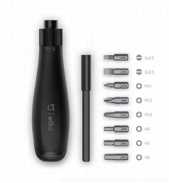 Купить Отвёртка со сменными битами Xiaomi Mijia Wiha 8 in 1 Ratchet Screwdriver (10 предм.) - фото 1
