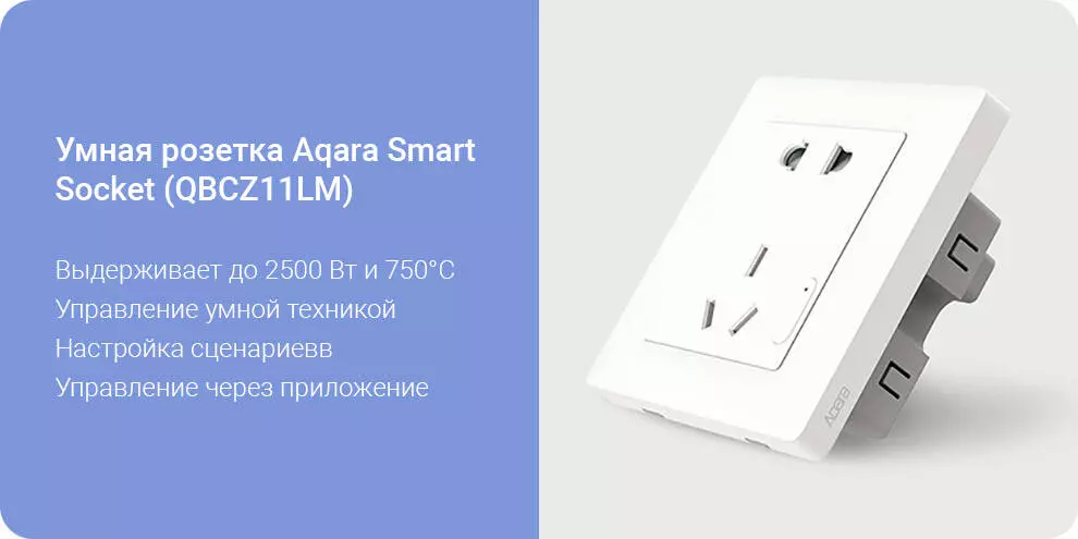 Купить Умная розетка Aqara Smart Socket Zigbee (QBCZ11LM) - фото 1