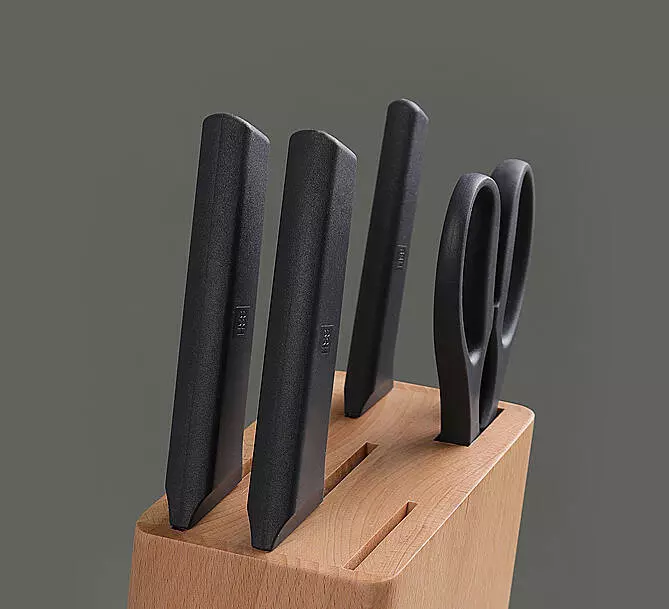Набор HuoHou Fire Kitchen Steel Knife Set (4 ножа и ножницы с подставкой) (HU0057) - фото 4 Набор HuoHou Fire Kitchen Steel Knife Set (4 ножа и ножницы с подставкой) (HU0057) - фото 4