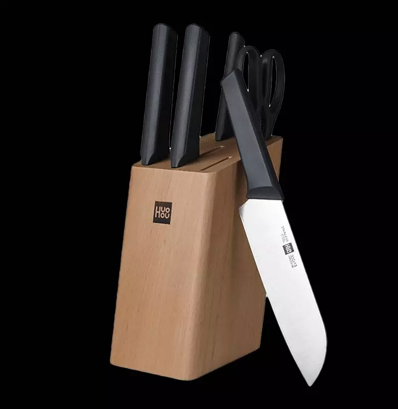 Набор HuoHou Fire Kitchen Steel Knife Set (4 ножа и ножницы с подставкой) (HU0057) - фото 5 Набор HuoHou Fire Kitchen Steel Knife Set (4 ножа и ножницы с подставкой) (HU0057) - фото 5
