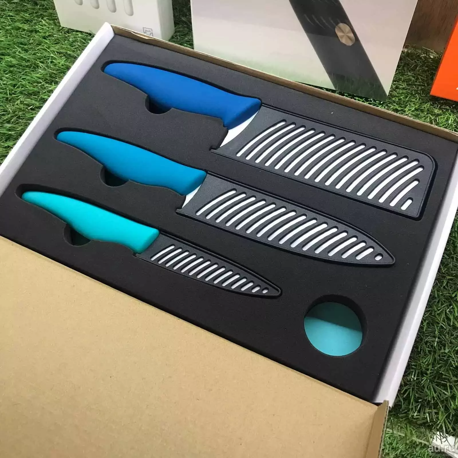 Набор Xiaomi Huohou Ceramic Knife Chopping Block Kit (3 ножа и доска) (HU0020) - фото 4 Набор Xiaomi Huohou Ceramic Knife Chopping Block Kit (3 ножа и доска) (HU0020) - фото 4