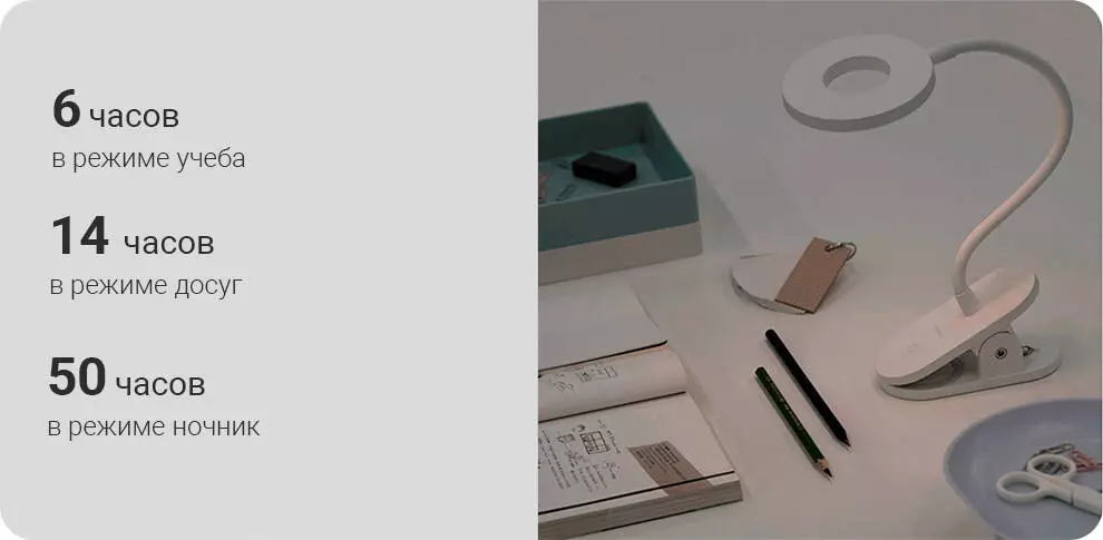 Настольная лампа на прищепке Yeelight LED Charging Clamp Table J1 (YLTD10YL) 5 Вт - фото 3 Настольная лампа на прищепке Yeelight LED Charging Clamp Table J1 (YLTD10YL) 5 Вт - фото 3