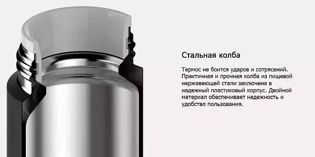 Термос Xiaomi Mijia Mini Insulation Cup (0.35 л) - фото 4 Термос Xiaomi Mijia Mini Insulation Cup (0.35 л) - фото 4