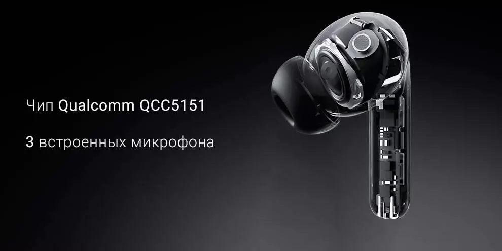 Беспроводные наушники с шумоподавлением Xiaomi FlipBuds Pro (TWSEJ20GT) - фото 4 Беспроводные наушники с шумоподавлением Xiaomi FlipBuds Pro (TWSEJ20GT) - фото 4