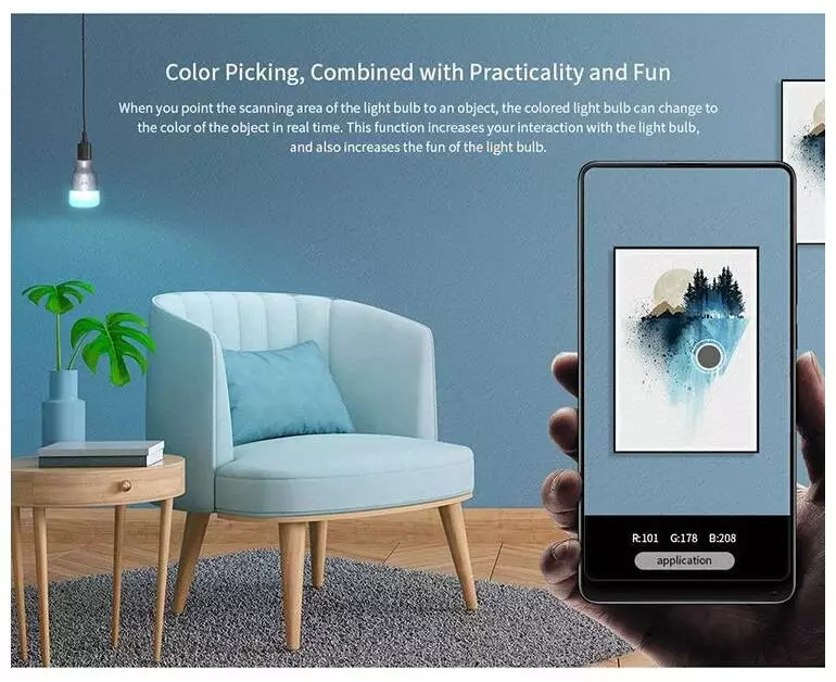 Лампа светодиодная Yeelight 1SE E27 6W RGBW Smart LED Bulb (YLDP001) - фото 2 Лампа светодиодная Yeelight 1SE E27 6W RGBW Smart LED Bulb (YLDP001) - фото 2
