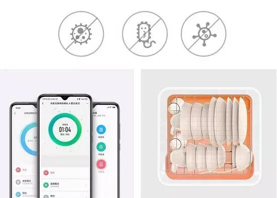 Настольная посудомоечная машина Xiaomi Mijia Internet Dishwasher (VDW0401M) - фото 5 Настольная посудомоечная машина Xiaomi Mijia Internet Dishwasher (VDW0401M) - фото 5