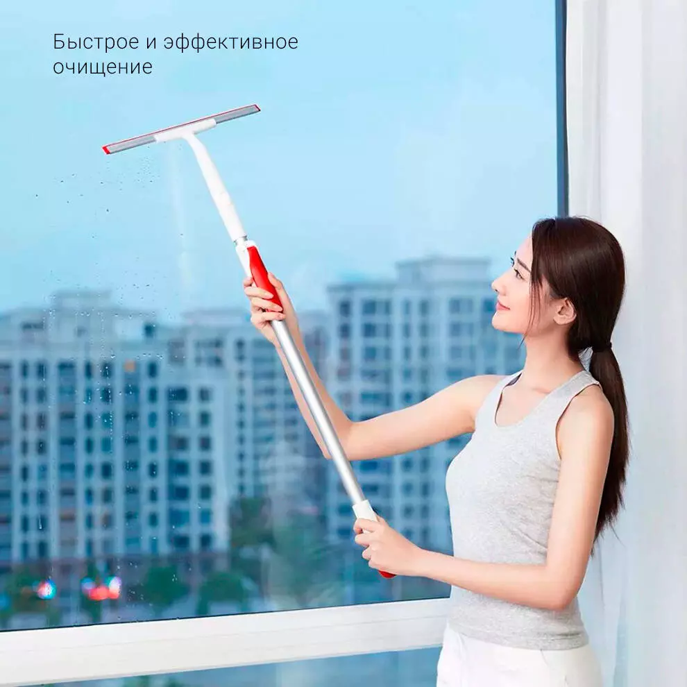 Скребок телескопический для окон Xiaomi Yijie Appropriate Cleansing YB-03 - фото 2 Скребок телескопический для окон Xiaomi Yijie Appropriate Cleansing YB-03 - фото 2