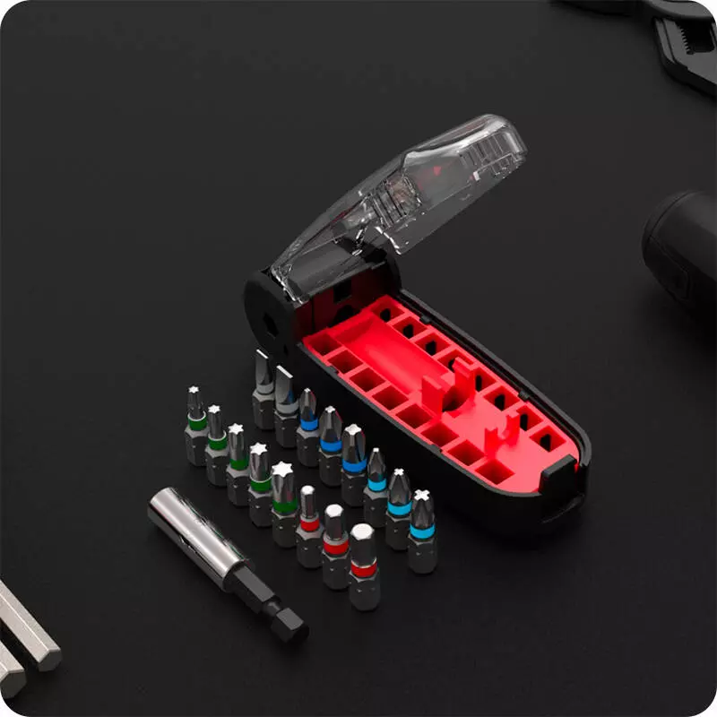 Отвертка с набором бит Xiaomi Wiha Crocodile Mounth Screwdriver 17 in 1 (18 предм.) - фото 2 Отвертка с набором бит Xiaomi Wiha Crocodile Mounth Screwdriver 17 in 1 (18 предм.) - фото 2