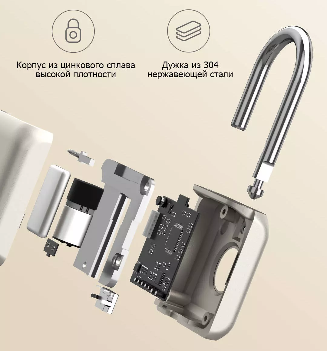 Замок Xiaomi Smart Fingerprint Lock Padlock Kitty - фото 5 Замок Xiaomi Smart Fingerprint Lock Padlock Kitty - фото 5