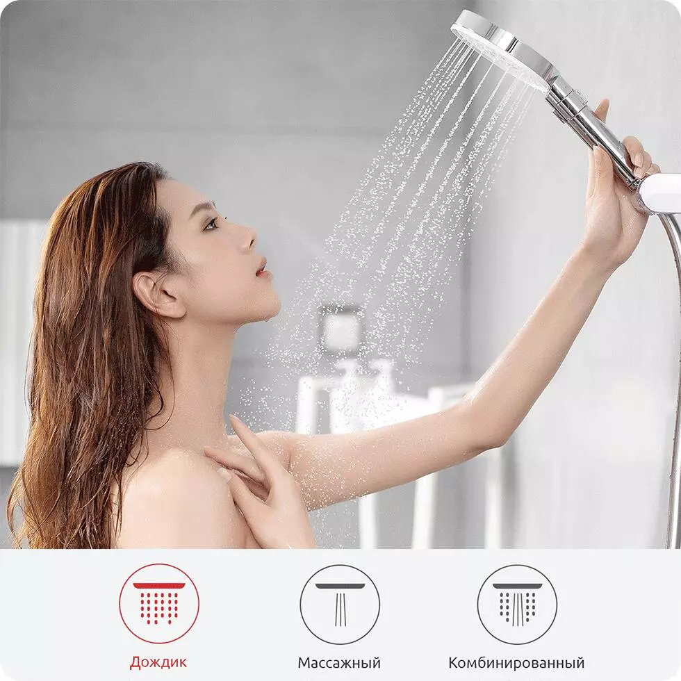 Душевой комплект лейка, шланг и крепление Xiaomi Diiib Shower Simple Lifting Set (DXHS001, DXRG001) - фото 8 Душевой комплект лейка, шланг и крепление Xiaomi Diiib Shower Simple Lifting Set (DXHS001, DXRG001) - фото 8