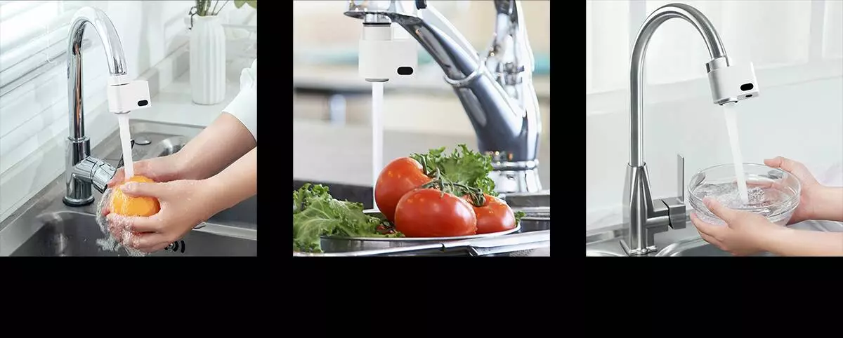 Насадка на крана водосберегающая Xiaomi Smartda Induction Home Water Sensor (HD-ZNJSQ-06) - фото 2 Насадка на крана водосберегающая Xiaomi Smartda Induction Home Water Sensor (HD-ZNJSQ-06) - фото 2