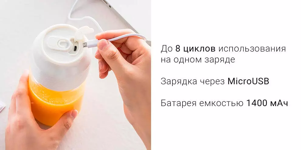 Портативный блендер Jordan&Judy Portable Juicer VC052 - фото 3