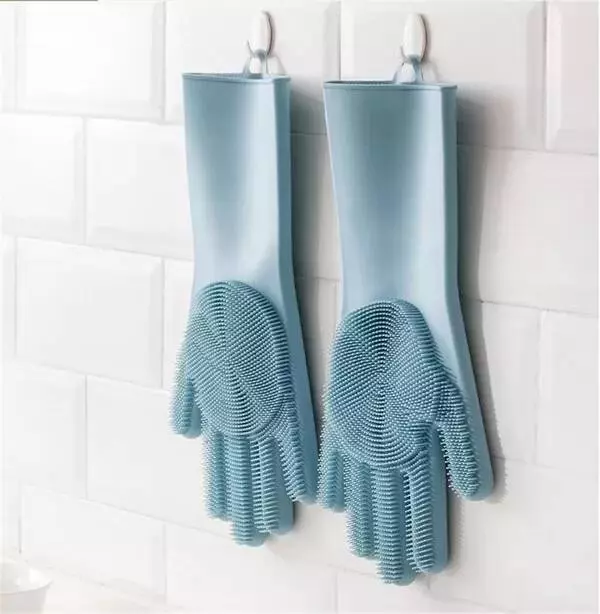 Силиконовые перчатки для уборки Xiaomi Silicone Cleaning Glove Pink (HH674) - фото 3 Силиконовые перчатки для уборки Xiaomi Silicone Cleaning Glove Pink (HH674) - фото 3