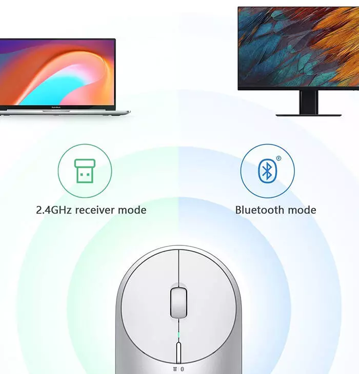 Мышь беспроводная Xiaomi Portable Bluetooth Mouse 2 (BXSBMW02) - фото 2 Мышь беспроводная Xiaomi Portable Bluetooth Mouse 2 (BXSBMW02) - фото 2