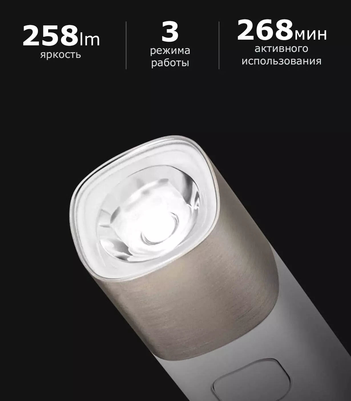 Фонарь Solove X3 / X3s Portable Flashlight Power - фото 3 Фонарь Solove X3 / X3s Portable Flashlight Power - фото 3