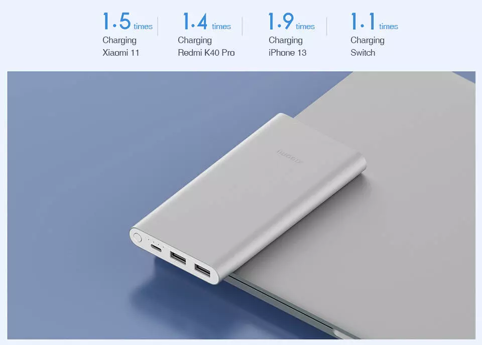 Аккумулятор Xiaomi Power Bank 3 10000 mAh 22.5W (PB100DZM) - фото 3 Аккумулятор Xiaomi Power Bank 3 10000 mAh 22.5W (PB100DZM) - фото 3
