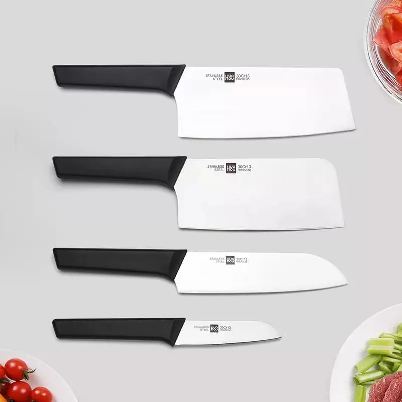 Набор Huo Hou Fire Compound Steel Knife Set (4 ножа с подставкой) (HU0033) - фото 6