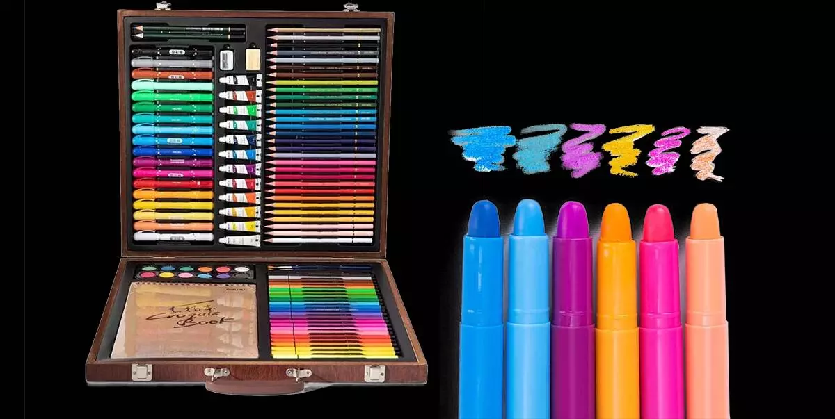 Набор для рисования Xiaomi DELI Painting Set Wooden Box - фото 2 Набор для рисования Xiaomi DELI Painting Set Wooden Box - фото 2
