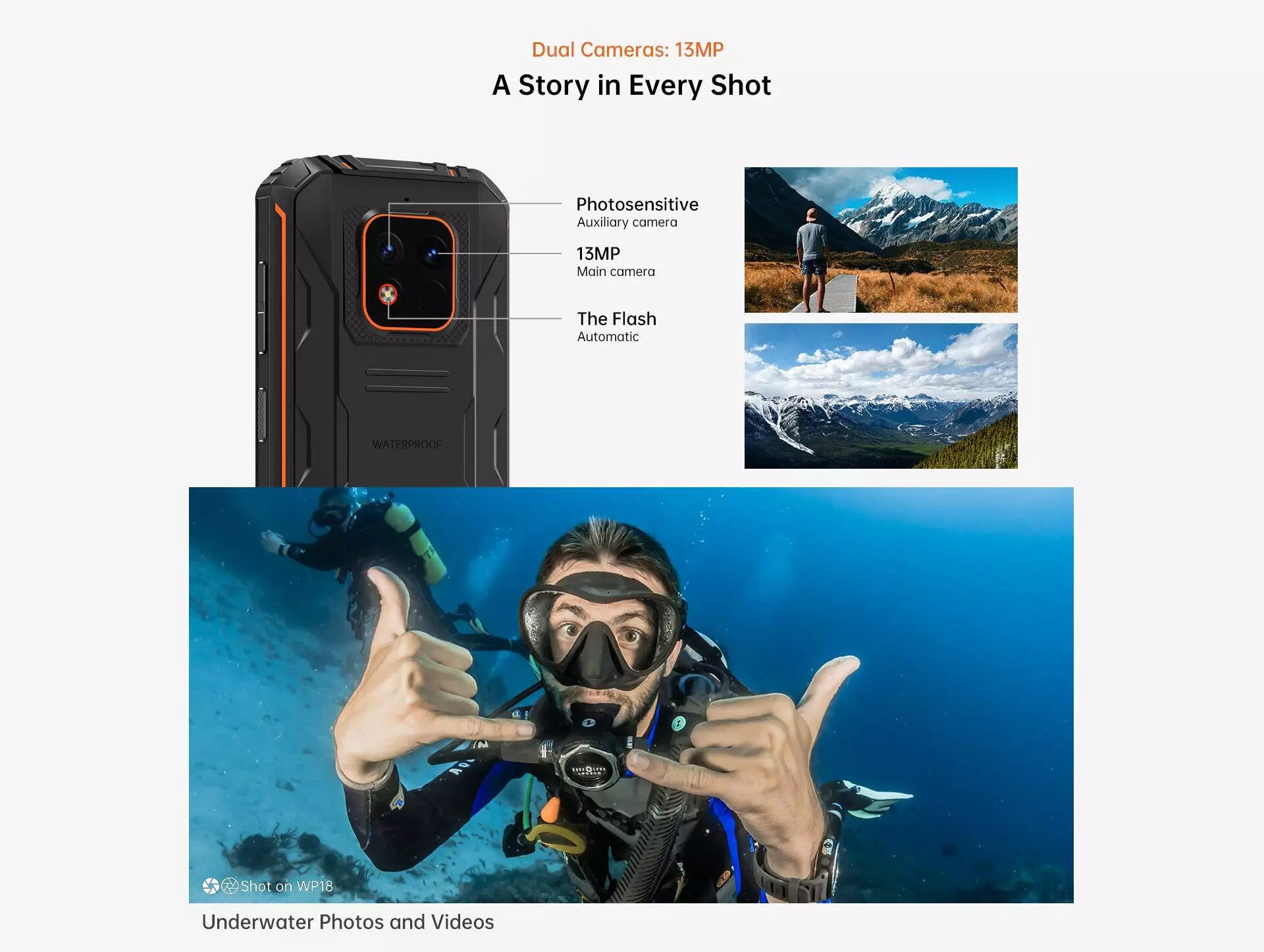 Смартфон Oukitel WP18 Pro 4/64Gb - фото 8 Смартфон Oukitel WP18 Pro 4/64Gb - фото 8
