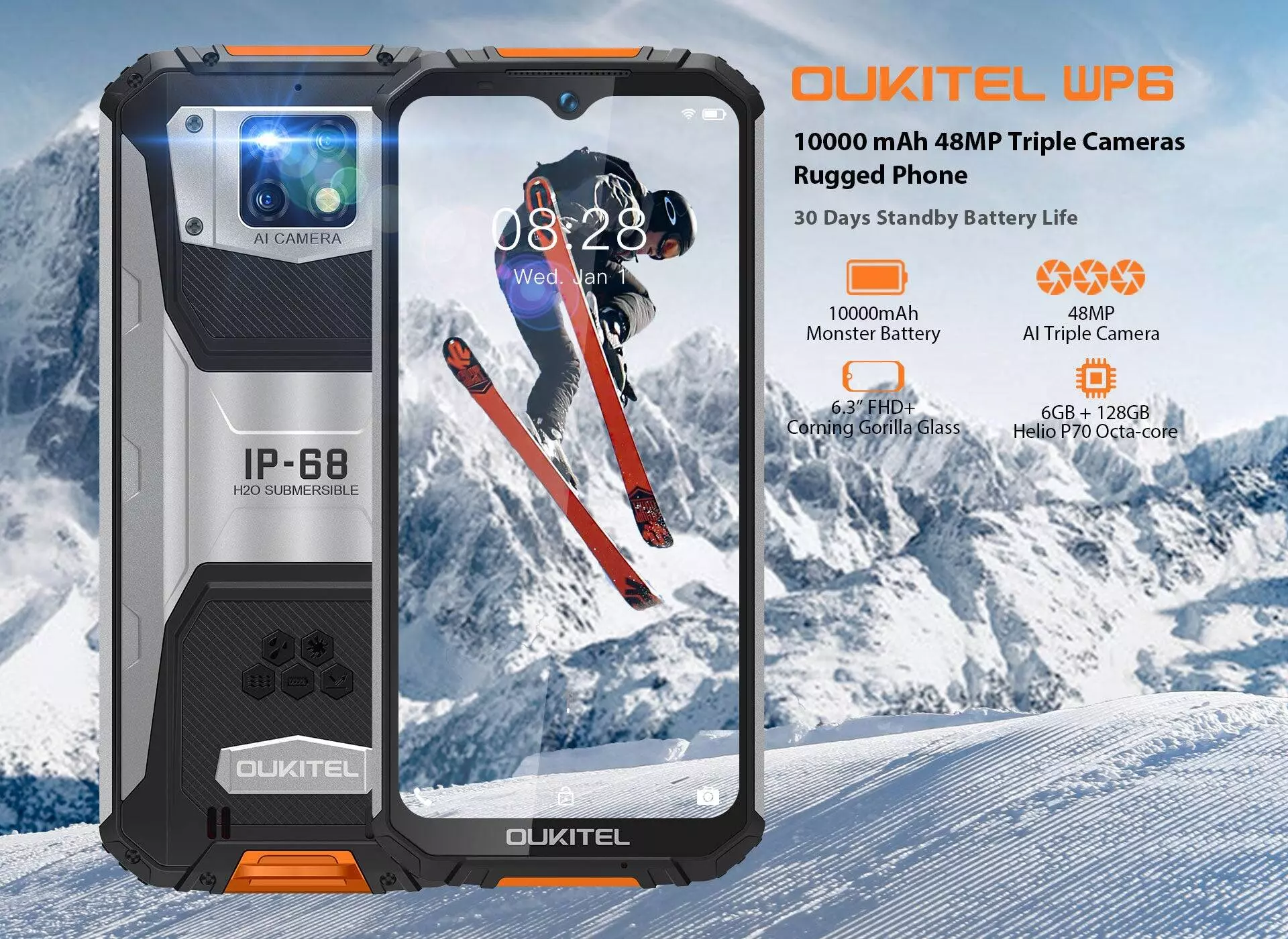 Купить Смартфон Oukitel WP6 6/128Gb - фото 1 Купить Смартфон Oukitel WP6 6/128Gb - фото 1