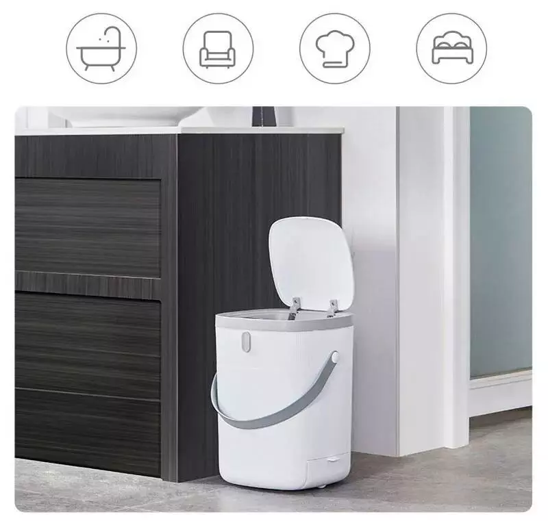 Мусорное ведро Ninestars Foot Sensor Trash Can, 12л (DZT-12-36SJT) - фото 10 Мусорное ведро Ninestars Foot Sensor Trash Can, 12л (DZT-12-36SJT) - фото 10