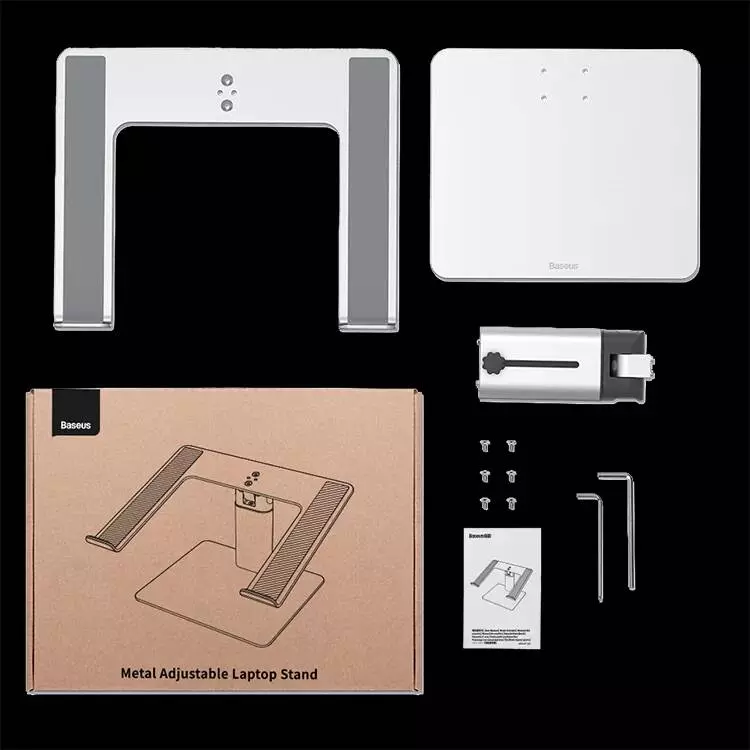 Подставка для ноутбука Baseus Metal Adjustable Laptop Stand (LUJS000012) - фото 8 Подставка для ноутбука Baseus Metal Adjustable Laptop Stand (LUJS000012) - фото 8
